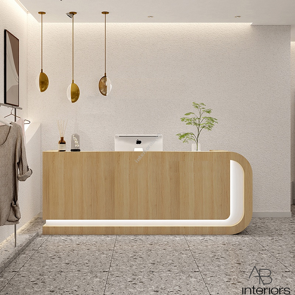 Quầy lễ tân phong cách độc đáo QLT026