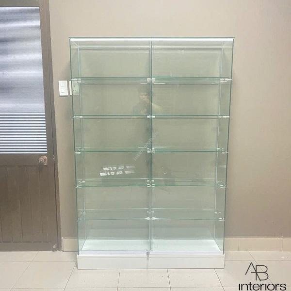 Tủ kính trưng bày trong suốt 1m2 TTB055