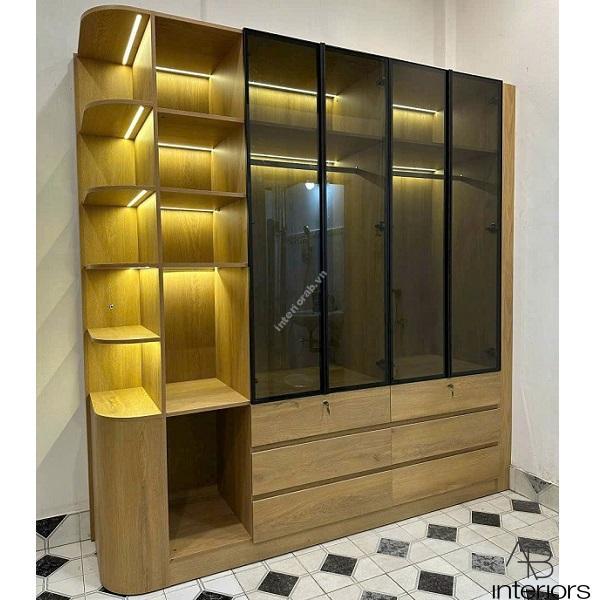Tủ quần áo cánh kính sang trọng TQA031
