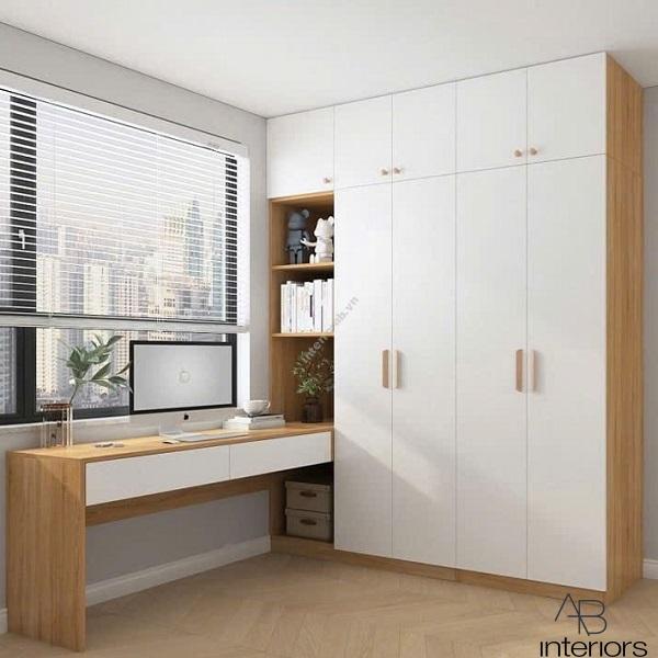 Tủ quần áo liền bàn học TQA017