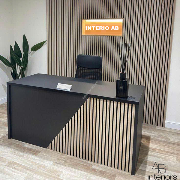 Bàn lễ tân 1m6 ốp lam gỗ QLT045