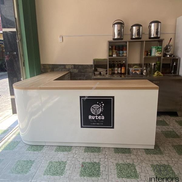 Quầy bar chữ L bo cong QB044