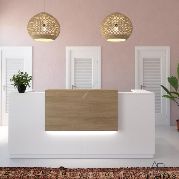 Quầy lễ tân chữ U 1m8 đẹp QLT053