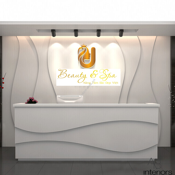 Quầy lễ tân spa sang trọng QLT062