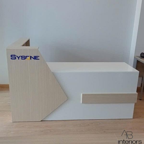 Quầy lễ tân chữ L 1m8 x 1m2 QLT067
