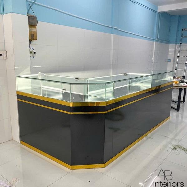 Tủ trưng bày nữ trang chữ L TTB078