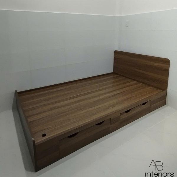 Giường ngủ 1m2 x 2m có 2 ngăn kéo GN015