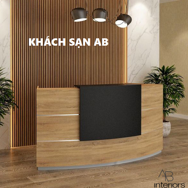 Quầy lễ tân khách sạn 2m đẹp QLT076