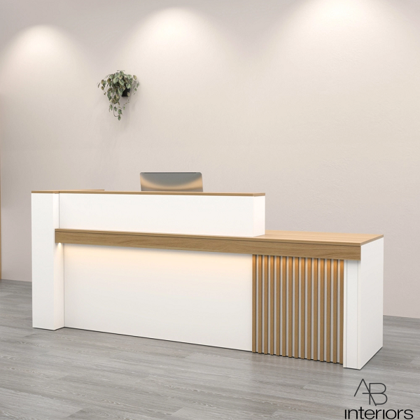 Quầy lễ tân văn phòng 2m4 đẹp QLT077