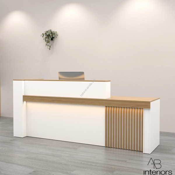 Quầy lễ tân văn phòng 2m4 đẹp QLT077