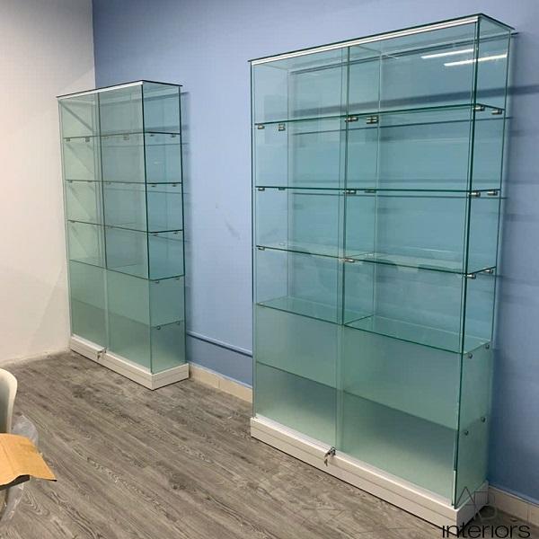 Tủ kính trưng bày 1m2 x 2m giá rẻ TTB083