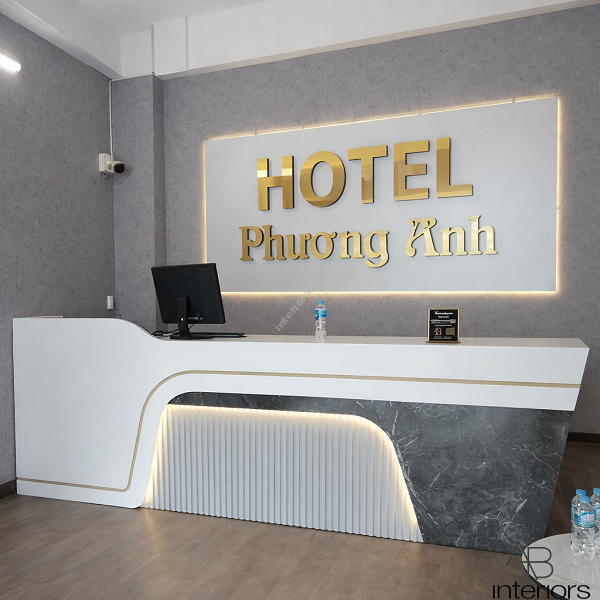 Quầy lễ tân khách sạn 3m sang trọng QLT085