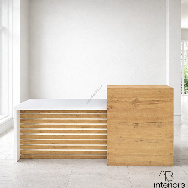 Quầy lễ tân văn phòng 2m cao cấp QLT087