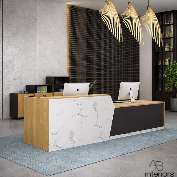 Quầy lễ tân văn phòng 2m8 sang trọng QLT092