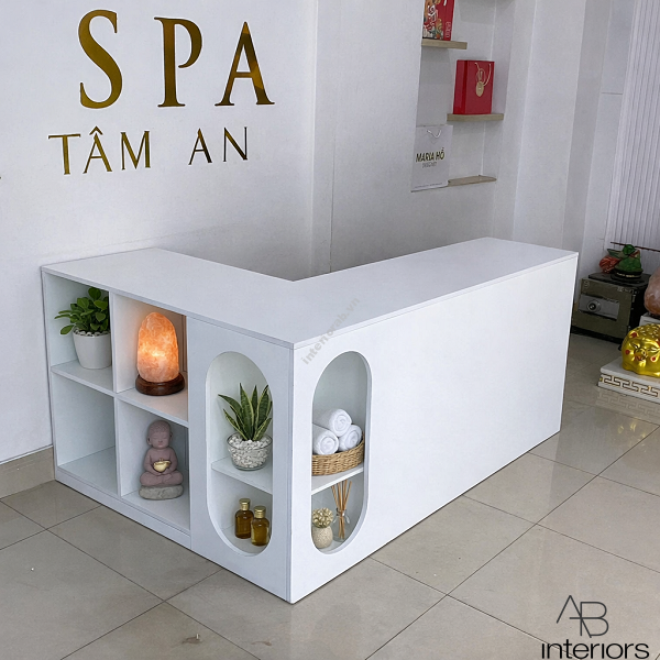 Quầy thu ngân chữ L đẹp QTN016