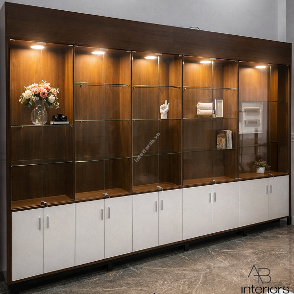 Tủ trang trí văn phòng đẹp TTB121