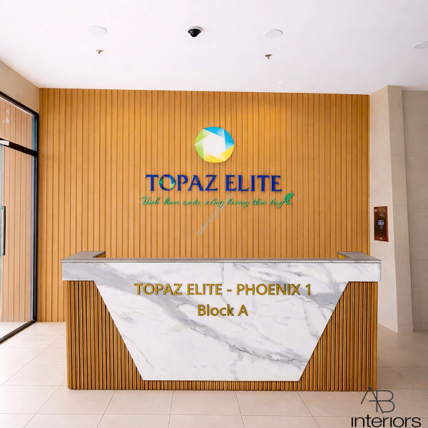 Quầy lễ tân sảnh chung cư QLT093