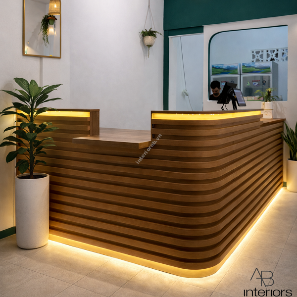 Quầy bar chữ L 1m8 x 3m QB059