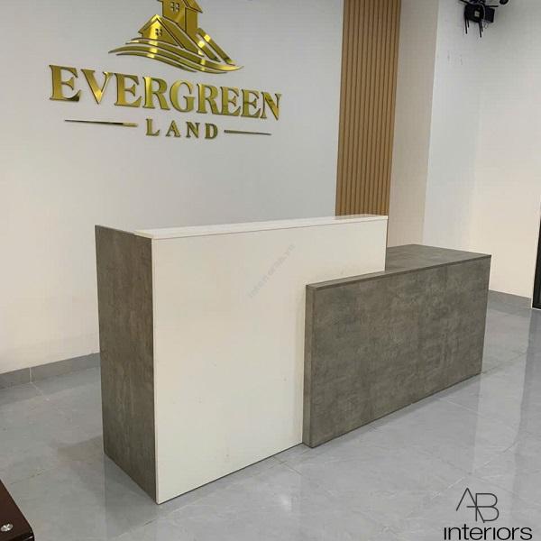 Quầy lễ tân văn phòng 2m4 giá rẻ QLT098