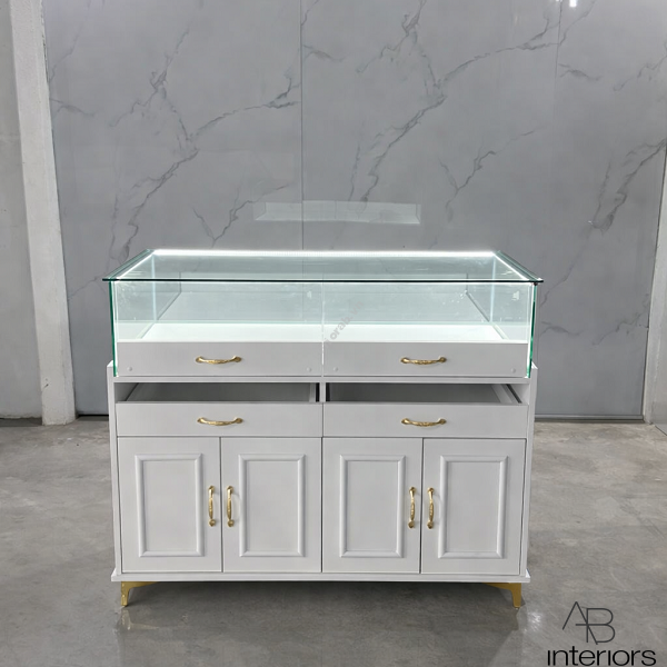 Tủ trưng bày trang sức cửa kéo 1m2 TTB131